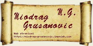 Miodrag Grušanović vizit kartica